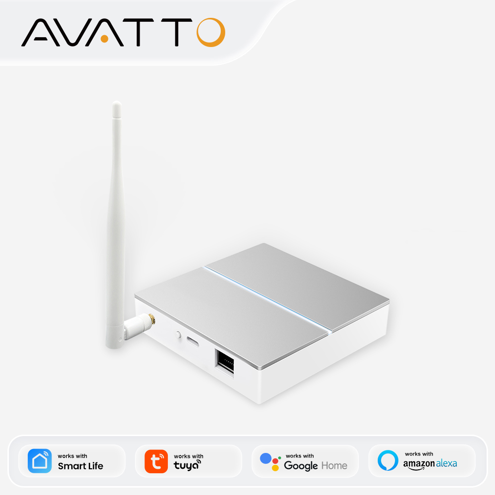 Home Automation Technology - เกตเวย์ AVATTO Tuya ZigBee พร้อมเสาอากาศ สมาร์ทเกตเวย์บริดจ์แบบใช้สาย
