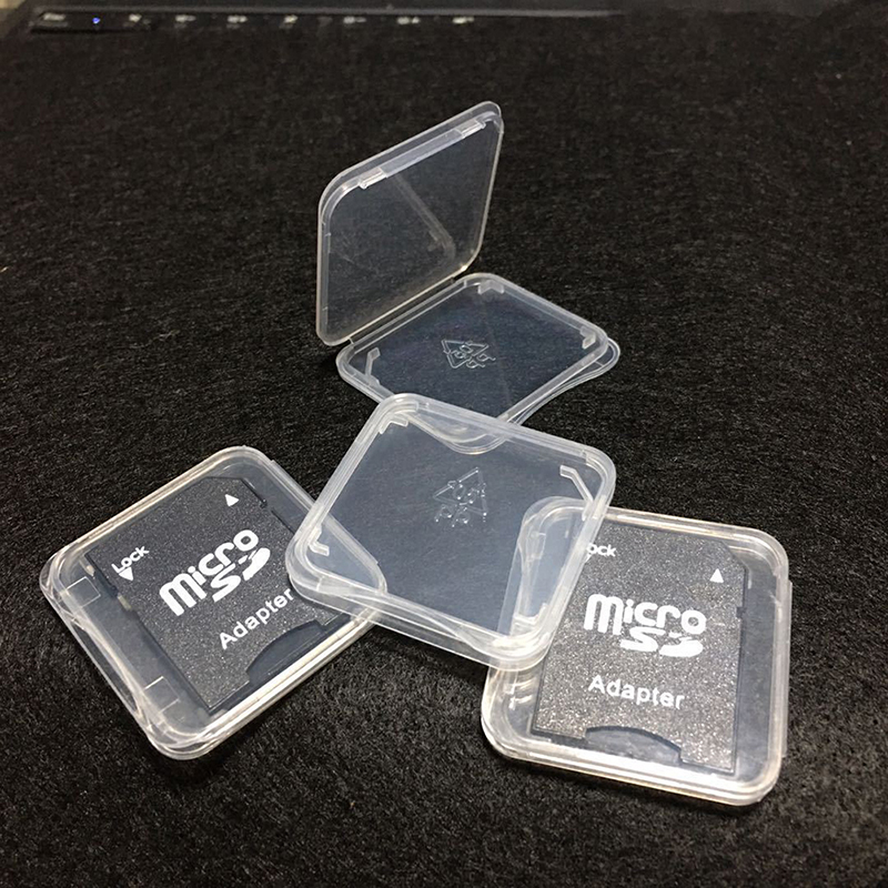 Home Assistant Sd - 10 ชิ้น/ล็อตโปร่งใส SD Card Case ผู้ถือกล่องกล่องการ์ดหน่วยความจําพลาสติกใสกรณีผู้ถือ