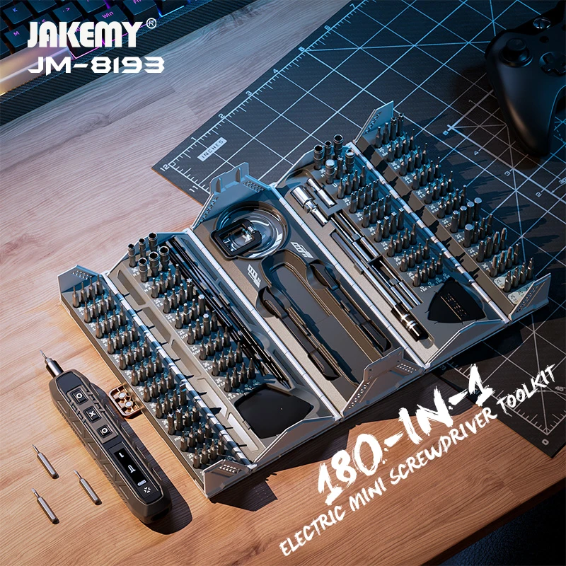 Home Automation System Diy - Jakemy ชุดเครื่องมือไขควงมีความแม่นยำขนาดเล็กไฟฟ้า180-in-1 JM-8193อเนกประสงค์สำหรับซ่อมโทรศัพท์ขนาดเล็กสำหรับกล้องอุปกรณ์อิเล็กทรอนิกส์