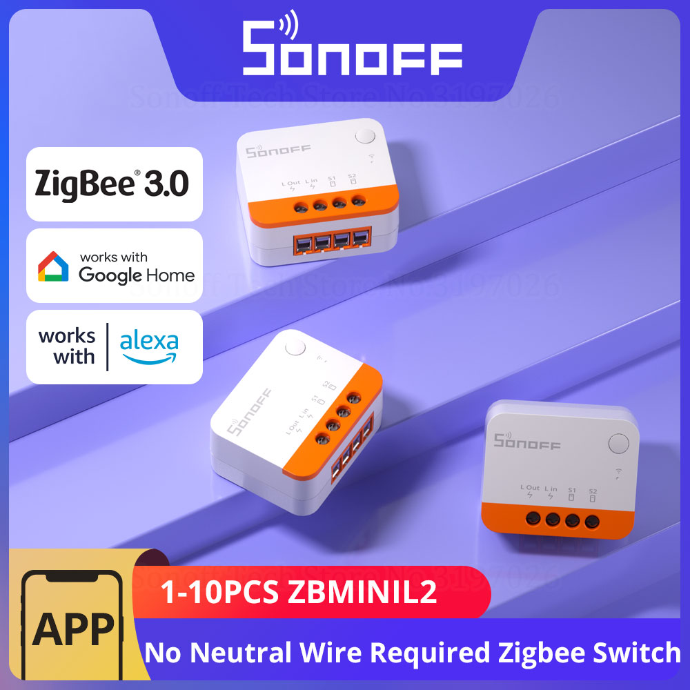 Sonoff Basic Switch - 1-10PCS SONOFF ZBMINIL2 Zigbee 3.0 ไม่ต้องใช้สายไฟกลาง