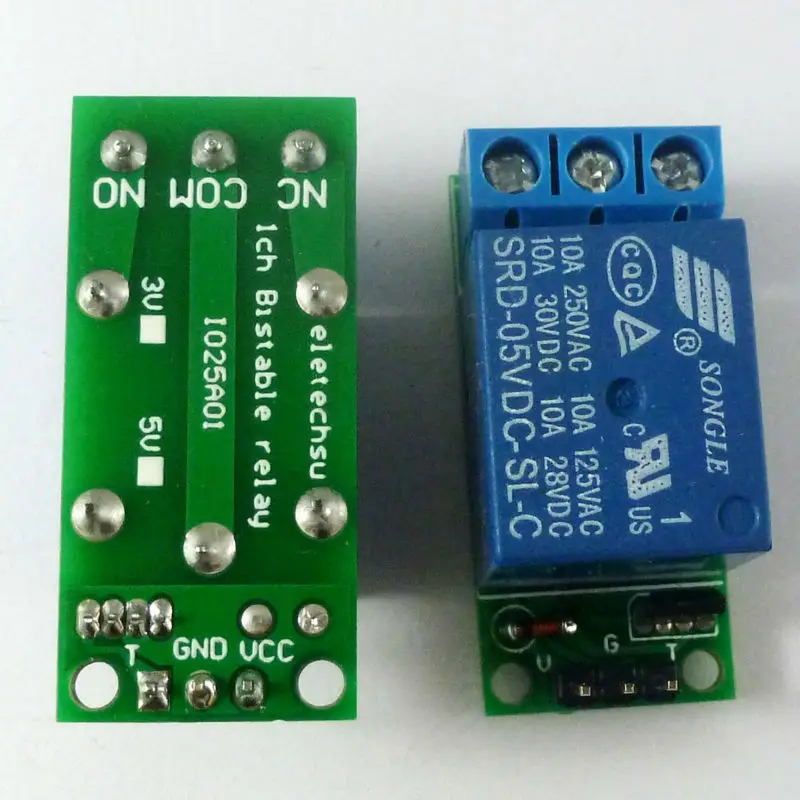 Home Automation With Arduino - โมดูลรีเลย์แบบ Flip-Flop Latch สวิตช์ล็อคตัวเองแบบ Bistable บอร์ดทริกเกอร์พัลส์ต่ำสำหรับ