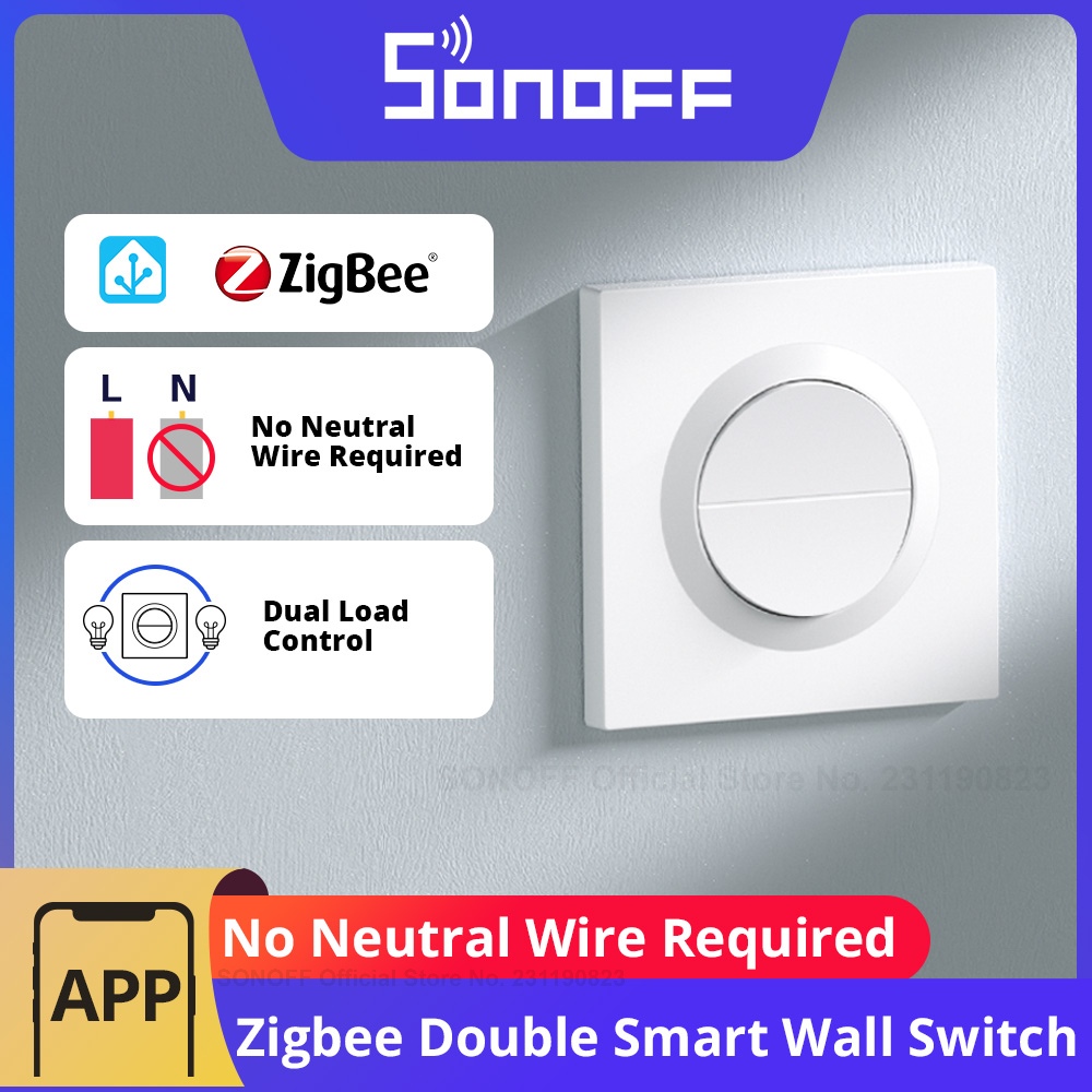Sonoff Basic Switch - สวิตช์ผนังอัจฉริยะ SONOFF Orb-ZBW2L Zigbee 2 ช่อง