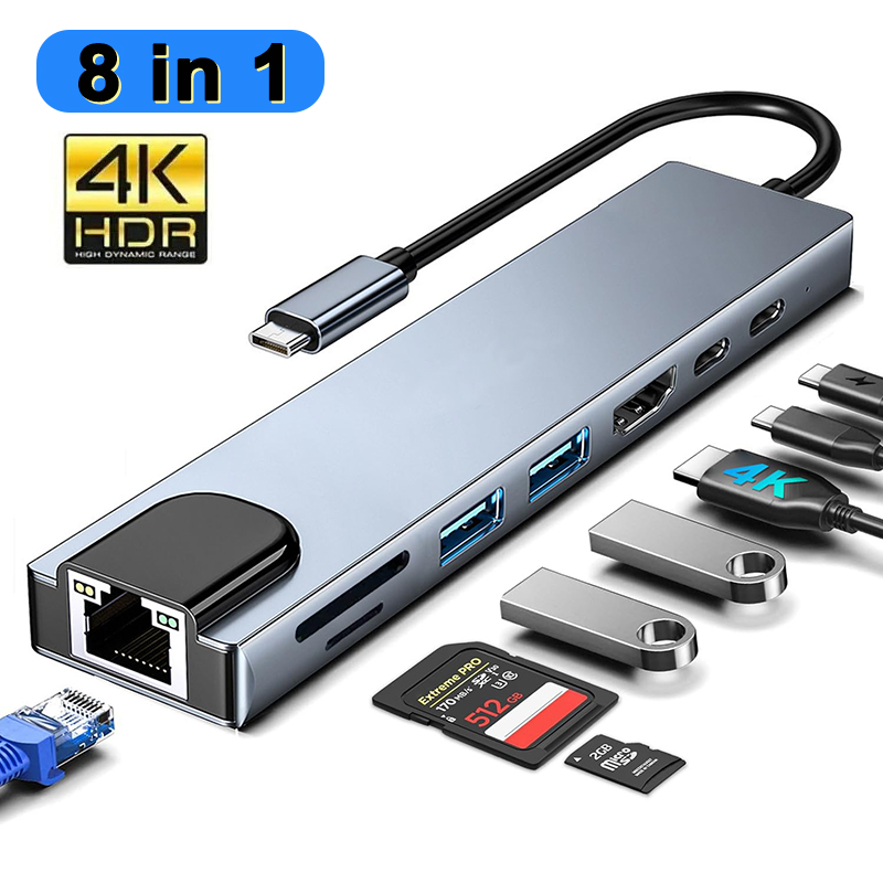 8 In 1 USB Type C Hub สําหรับ  - Home Assistant Sd บทวิจารณ์และราคา