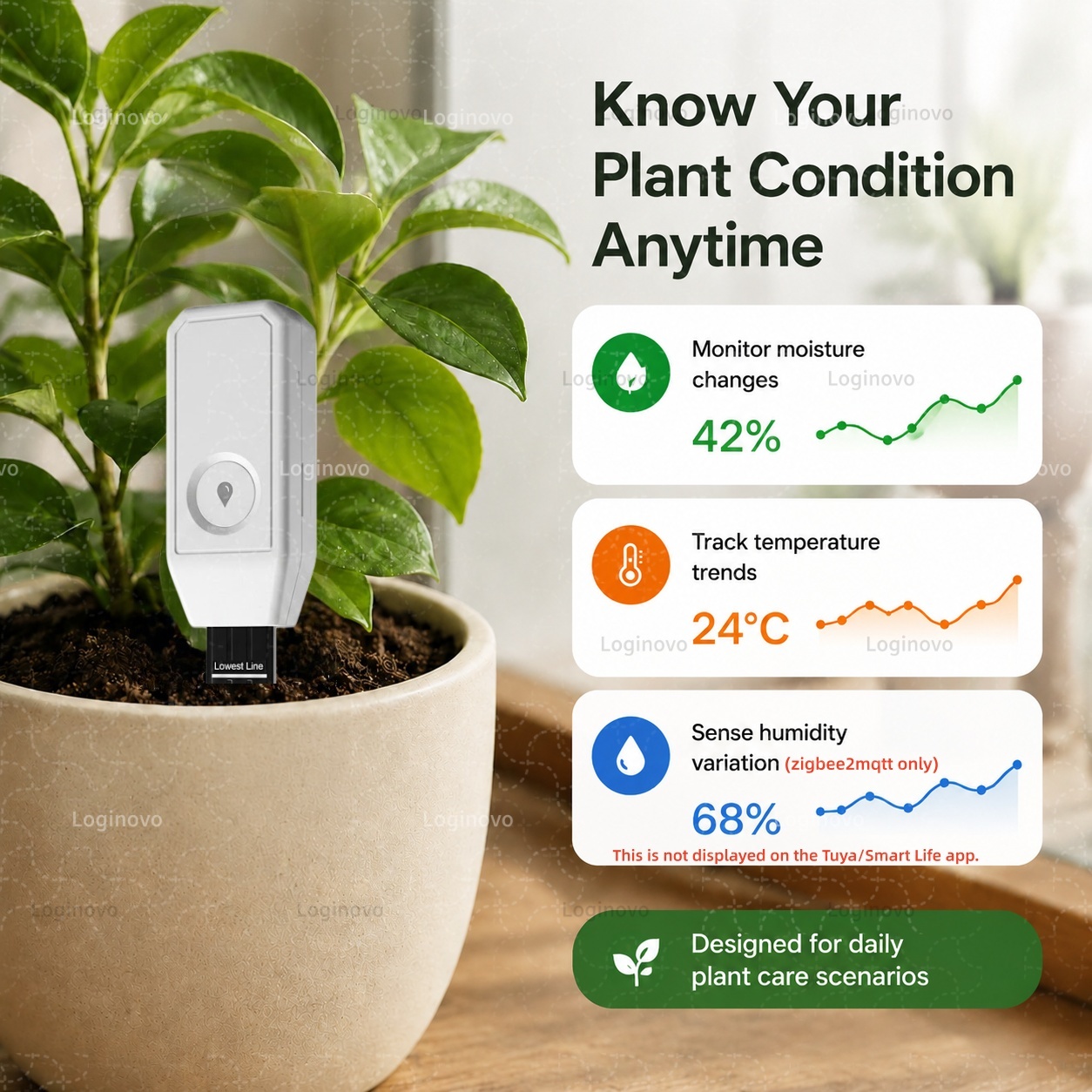 ทูยา ซิกบีเครื่องทดสอบความชื้น - Home Automation Technology บทวิจารณ์และราคา